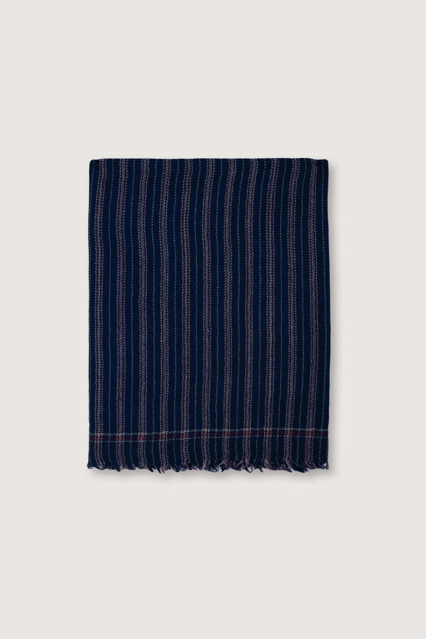 Wool Plaid No. 80 Navy Blue