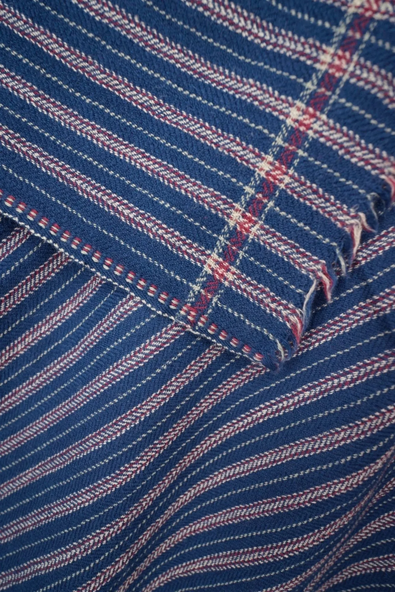 Wool Plaid No. 80 Navy Blue